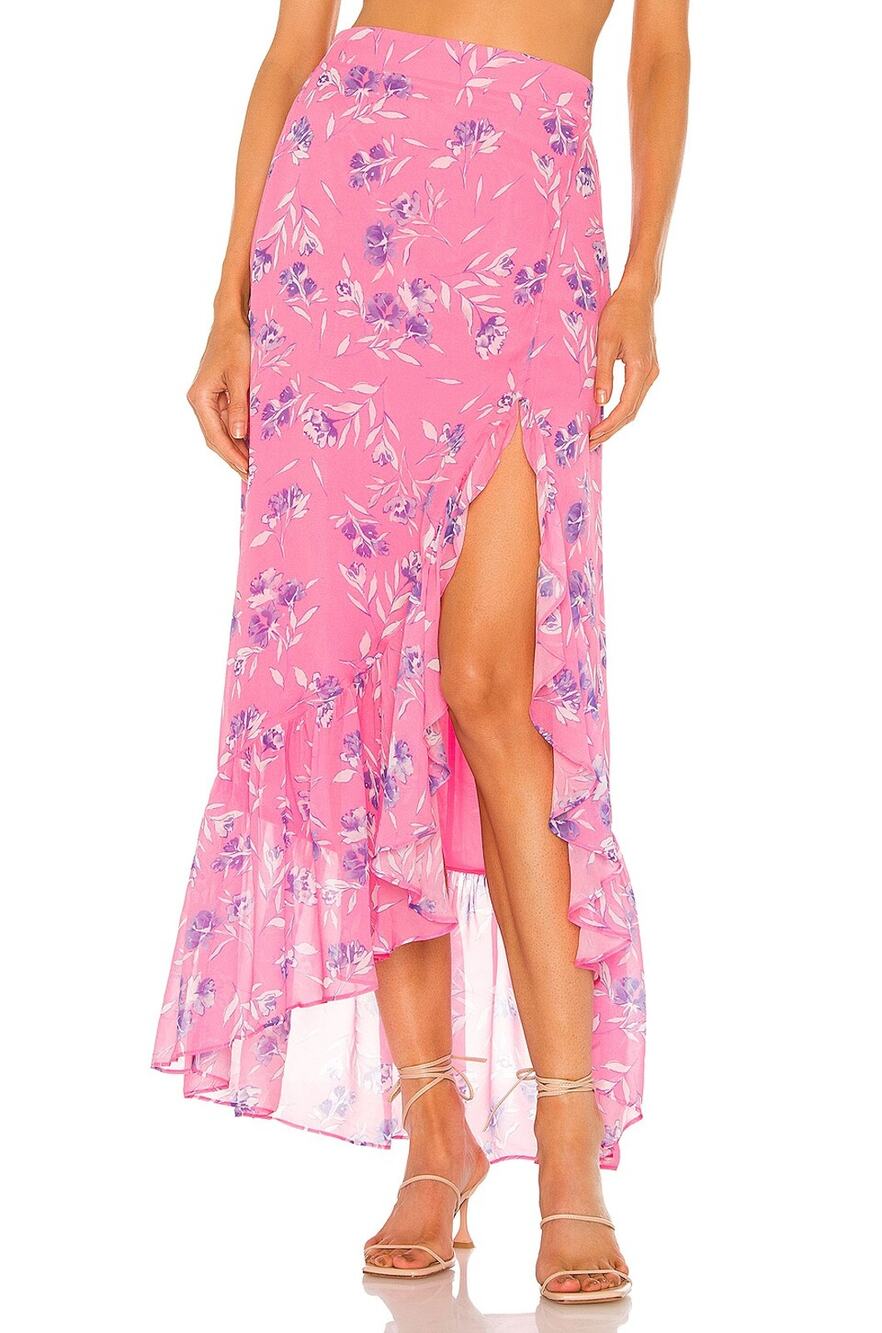 Yumi Kim Ruffled Dandelion Pink Kimmie Skirt Size S